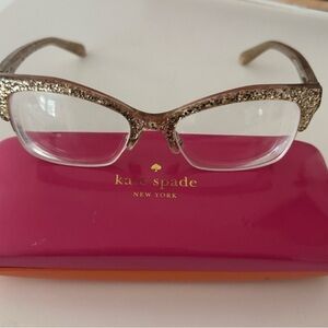 Kate Spade Gold Glitter Glasses Lyssa OW51